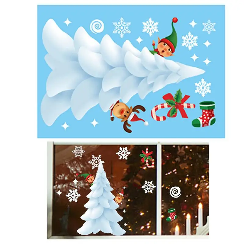 

Christmas Window Stickers Christmas Decorations Electrostatic Sticker Double Sided Wall Decals Christmas Window Clings Stickers