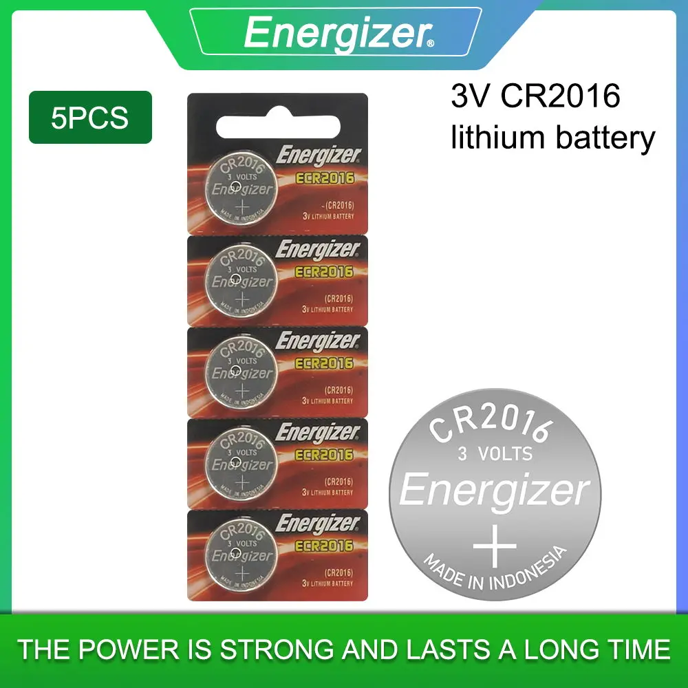 

5PCS Original for Energizer CR2016 Button Cell Battery 3V Lithium Batteries for Watch Computer Calculator Control DL/CR 2016
