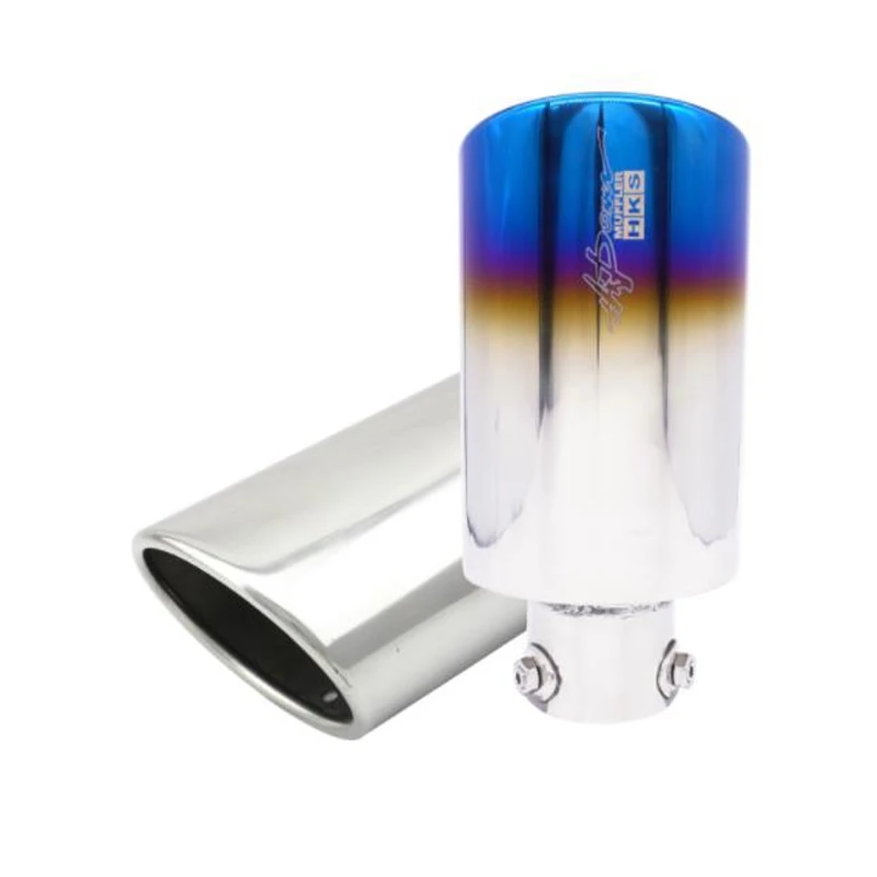 

Car Modified Tail Throat 63MM Muffler Stainless Steel Exhaust Pipe Muffler Baked Blue Universal Decorative Accessories