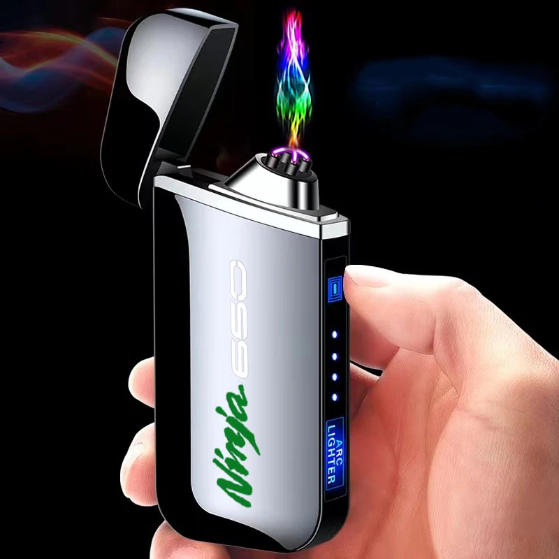 

Touch sensitive metal electric windproof lighter flameless plasma USB rechargeable lighter for Kawasaki Ninja300 Ninja650 Ninja