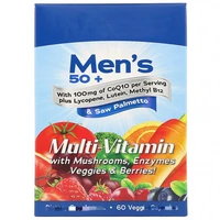 mens 50 multivitamin with coenzyme q10 mushrooms enzymes vegetables berries 60 pieces