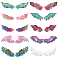 beautiful cute wings child heat transfer stickers appliques for clothing iron on patches application of one custom patch tops