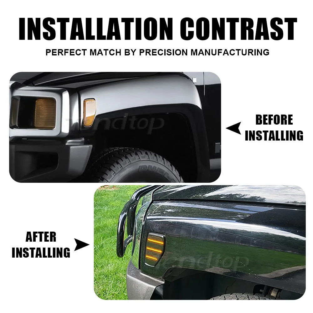 Дымчатые линзы Янтарный Полный фонарь передний боковой маркер для крыла 2006-2010