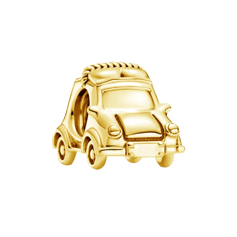 

Popular 925 Solid Silver Beads Golden charms mybeboa I Love You Electric Car Fit Pandora 925 Original Bracelet Women DIY Jewelry