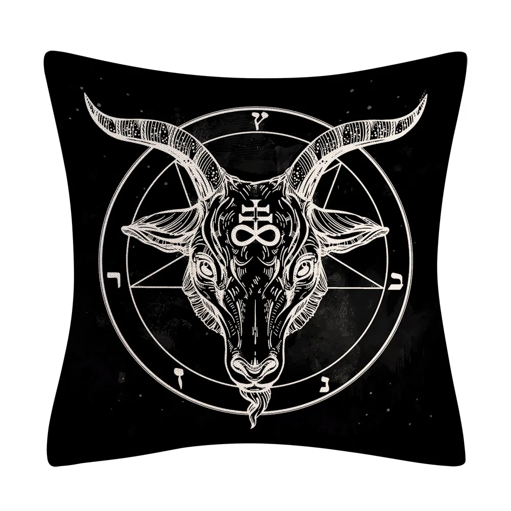 

Decorative Pillows for Sofa Cushion Cover 45x45cm Black and White Square Pillowcase for Home Decor Decoration Gothic