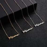 stainless steel necklaces mothers day pendant collar chain fashion necklace for woman 3 colors clavicle chain choker jewelry
