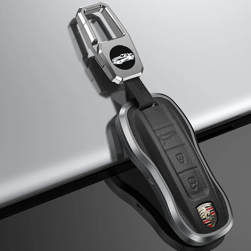 Кожаный чехол для ключей от автомобиля из цинкового сплава Porsche 958 Macan 911 Panamera 996 991