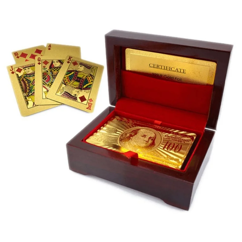 Manufacturer Wholesale  Printing Oracle 24K Poker Game Deck Custom Gold Foil Playing Card