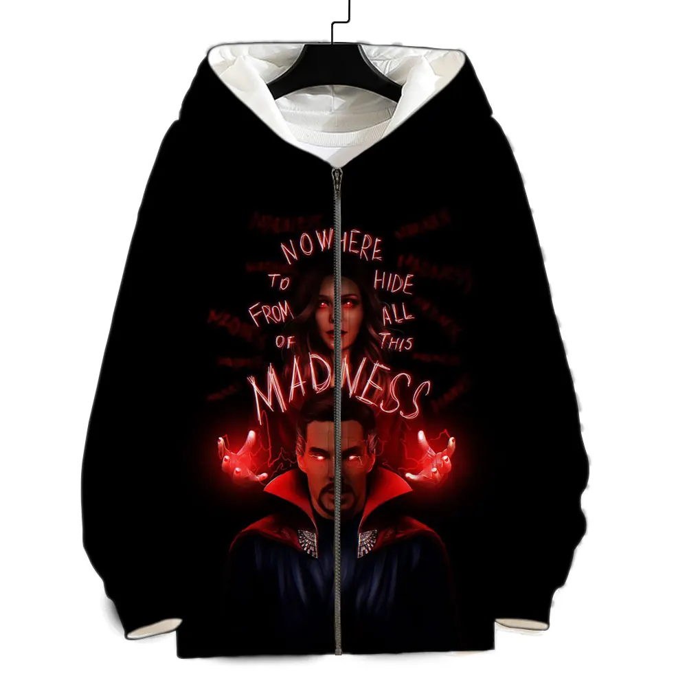 

Female Sweatshirt Spring Autumn Casual Streetwear Women Zip Up Hoodies Marvel Scarlet Witch 3D Print Cool Men Jackets Clothes