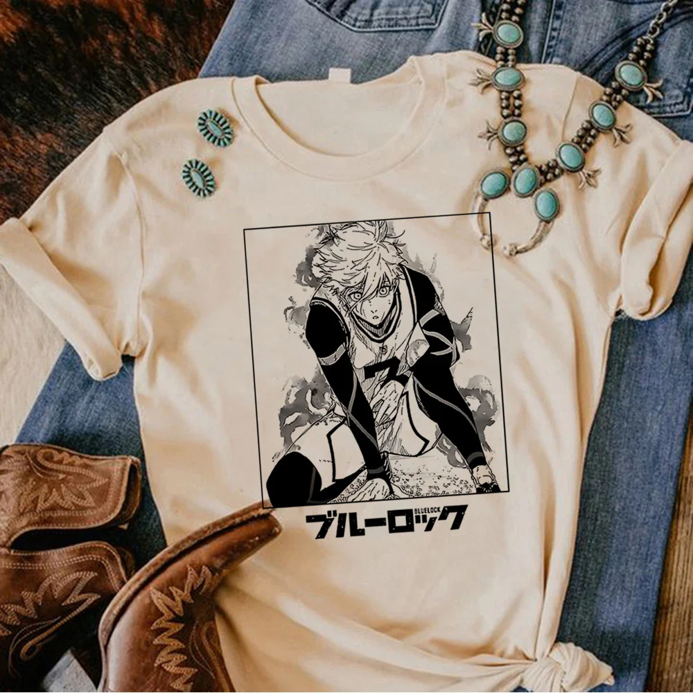

Blue Lock Tee women comic designer Japanese top female funny designer comic clothing