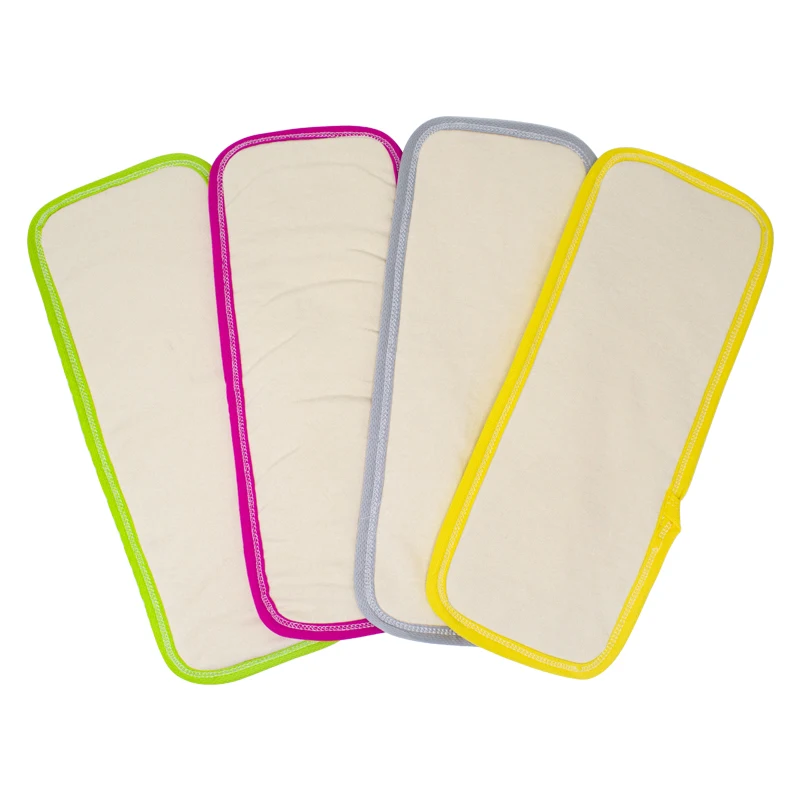 

[5PCS]4 Layers Hemp Cotton Baby Diaper Inserts Colorful High Absorbent Reusable Washable Nappy Liners For Baby Cloth Diaper