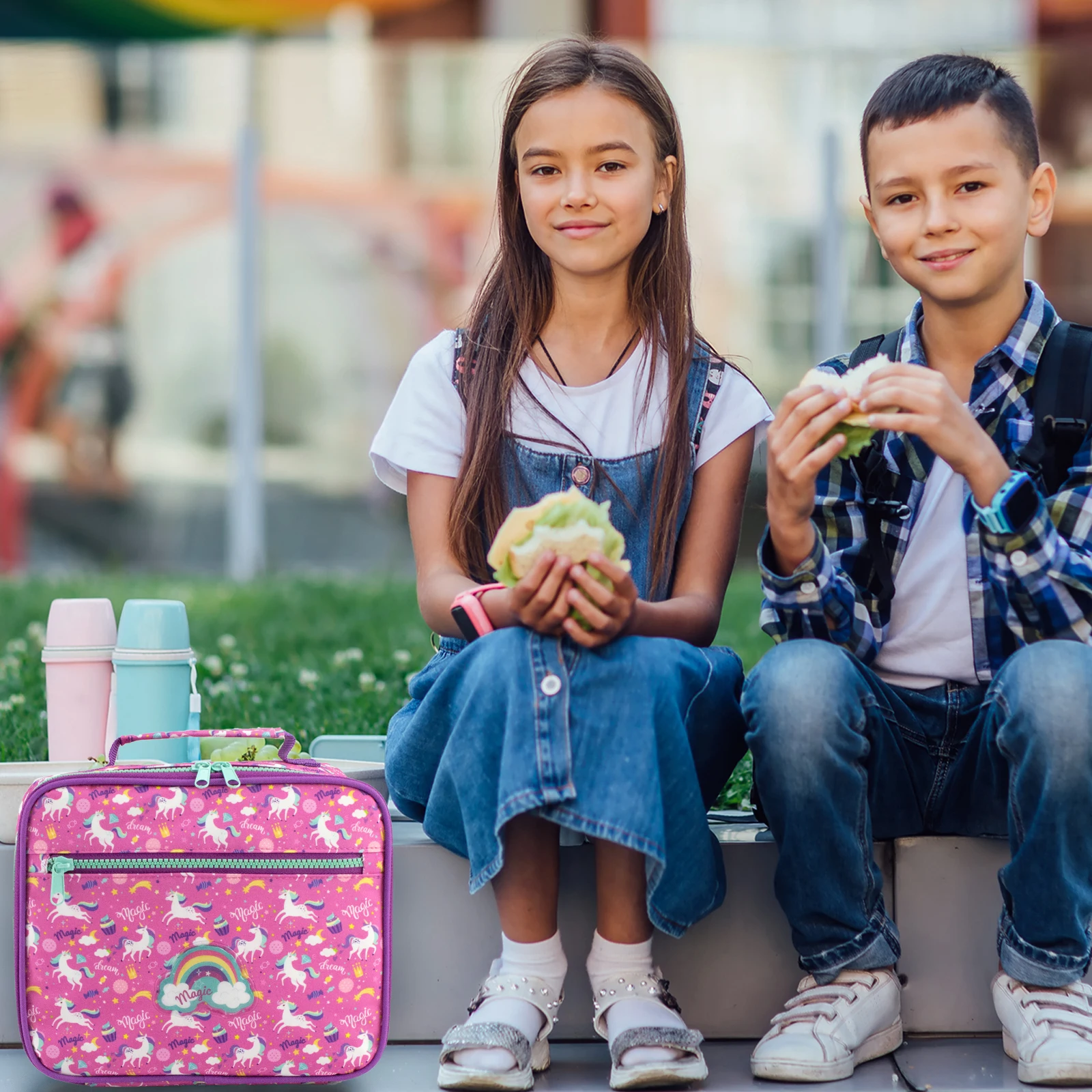 iFARADAY Cartoon Lunch Bag Portable Insulated Lunch Box Girl Boys Back to School  Reusable Lunch Tote Kit Game Play 2022 New