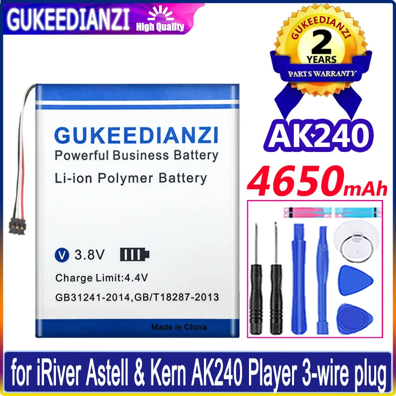 

GUKEEDIANZI Battery 4650mAh 4650mAh for iRiver Astell & Kern AK240 Player 3-wire plug Batteries