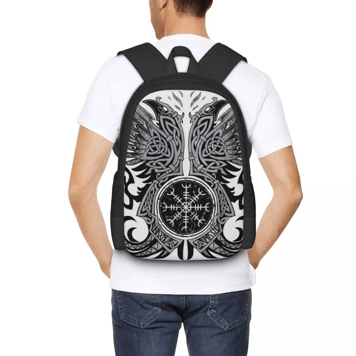 Huginn & Muninn, Odin's Ravens Backpack for Girls Boys Travel RucksackBackpacks for Teenage school bag