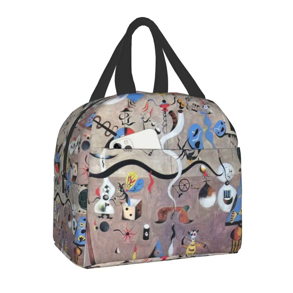 

Изолированная сумка для ланча с абстрактным граффити для женщин, многоразовый термобокс с рисунком сюрреализма для пляжа, кемпинга, путешествий