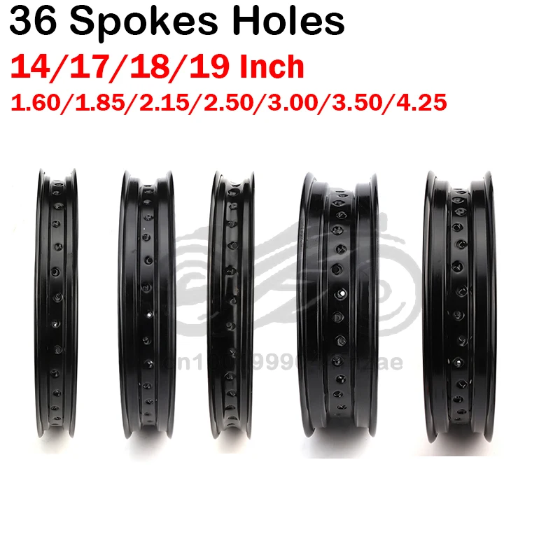 

Motorcycle Aluminum Alloy Wheel Rims 36 Spokes Holes 1.6/1.85/2.15/2.50/3.00/3.50/4.25*17" /18" /19" /21" Inch