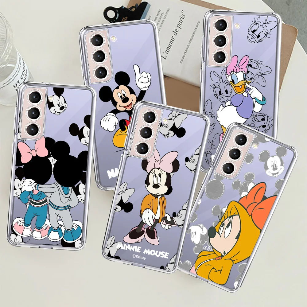 

Mickey Mouse Cartoon Clear Case For Samsung Galaxy S22 S20 FE S21 S10 S9 Plus Note 20 Ultra 10 Lite Transparent Phone Shell