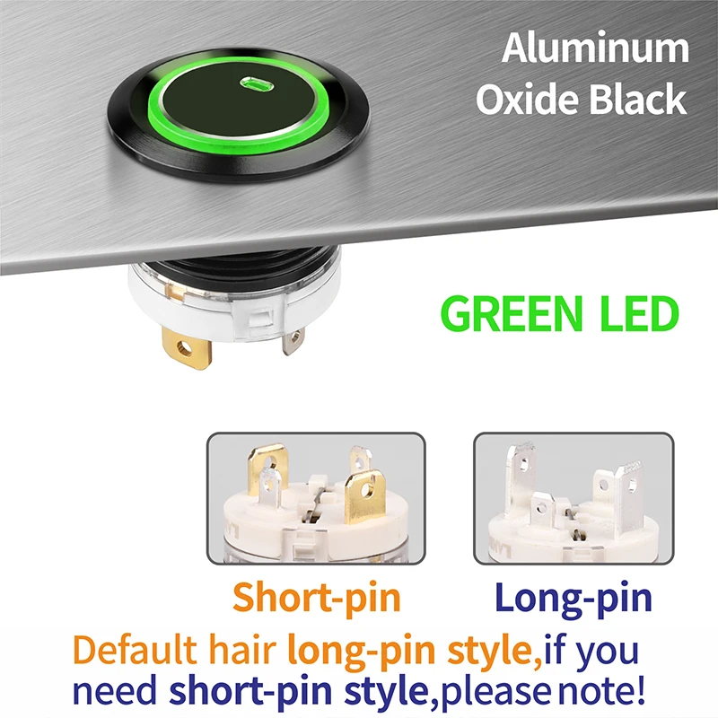 

WINDOO Металлический кнопочный переключатель 19 мм 16А