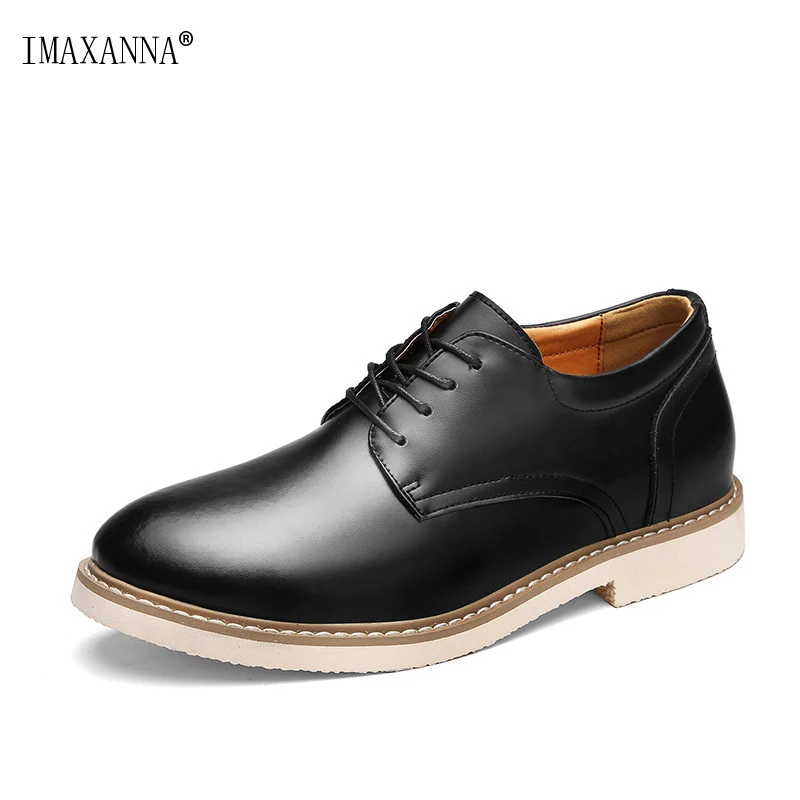 Spring New Men's Invisible Height Increasing Shoes Men's Business Formal Casual Men's Height Increasing Leather Shoes
