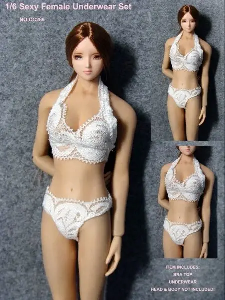 

1:6 Figure Toy Female Underwear Set For 12" Seamless Middle & Large Breast Body