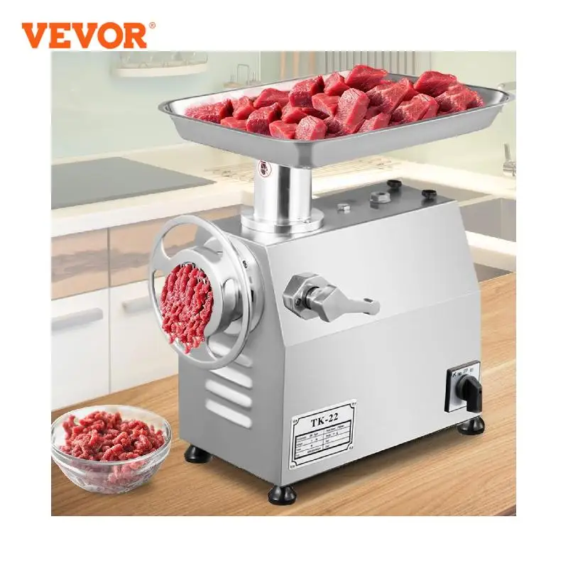 Электрическая мясорубка VEVOR, 250 кг/ч, нержавеющая сталь, автоматическая мясорубка, мясник, 850 Вт, бытовая техника, кухонный измельчитель, комбайн