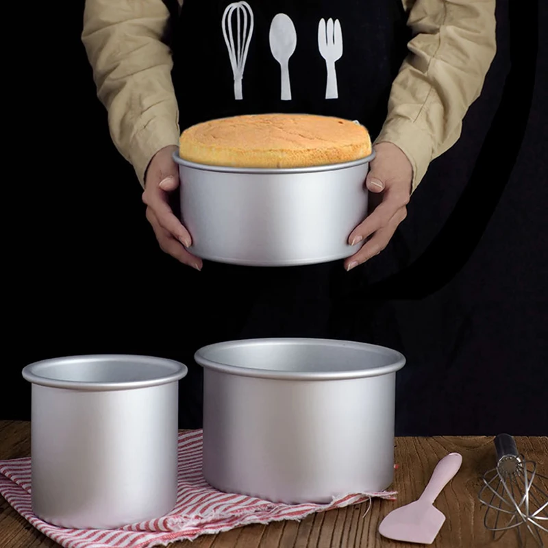 

6/8/10 Inch Round Aluminum Alloy Die Cake Mold Cake Tool Heightened Removable Mold Baking Tool Mould Pan Bakeware Tool