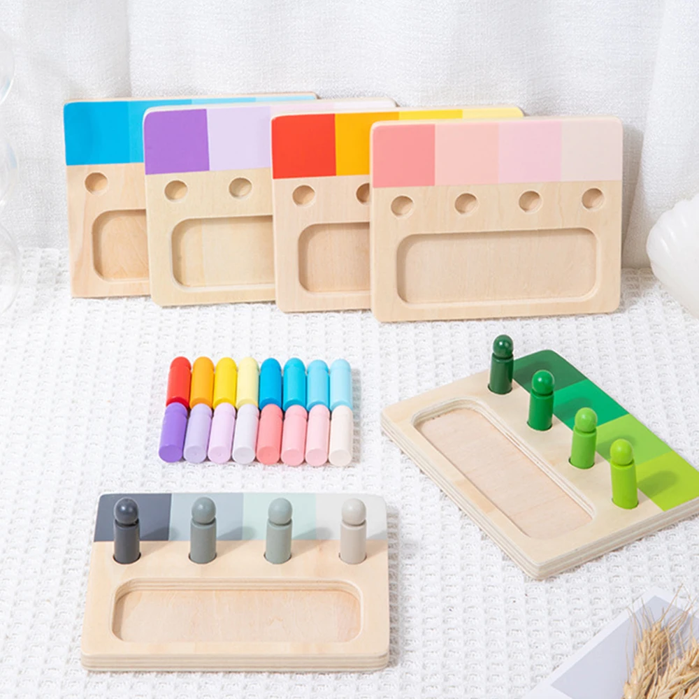 

Montessori Papan Sensorik Mainan 24 Warna Gerakan Pelatihan Mainan Belajar Mainan Anak