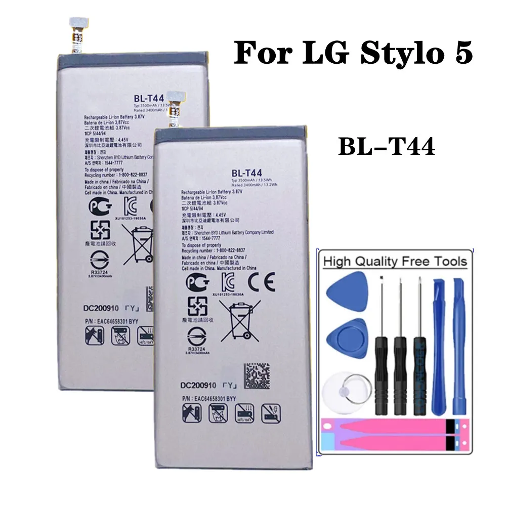 

High Quality 3500mAh BLT44 BL-T44 Replacement Battery For LG Stylo 5 LMQ720PS Q720A BL T44 Phone Battery + Tools ,In Stock