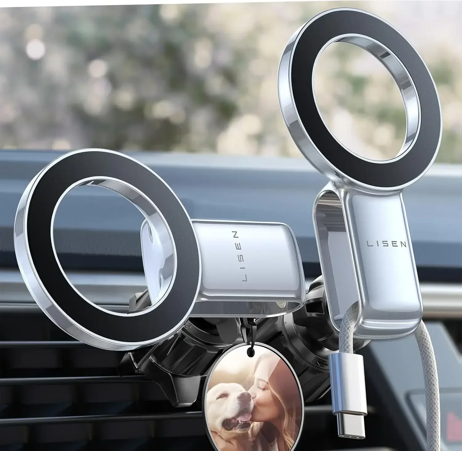 LISEN подходит для автомобильного крепления MagSafe — [30 супермагнитов] Магнитное