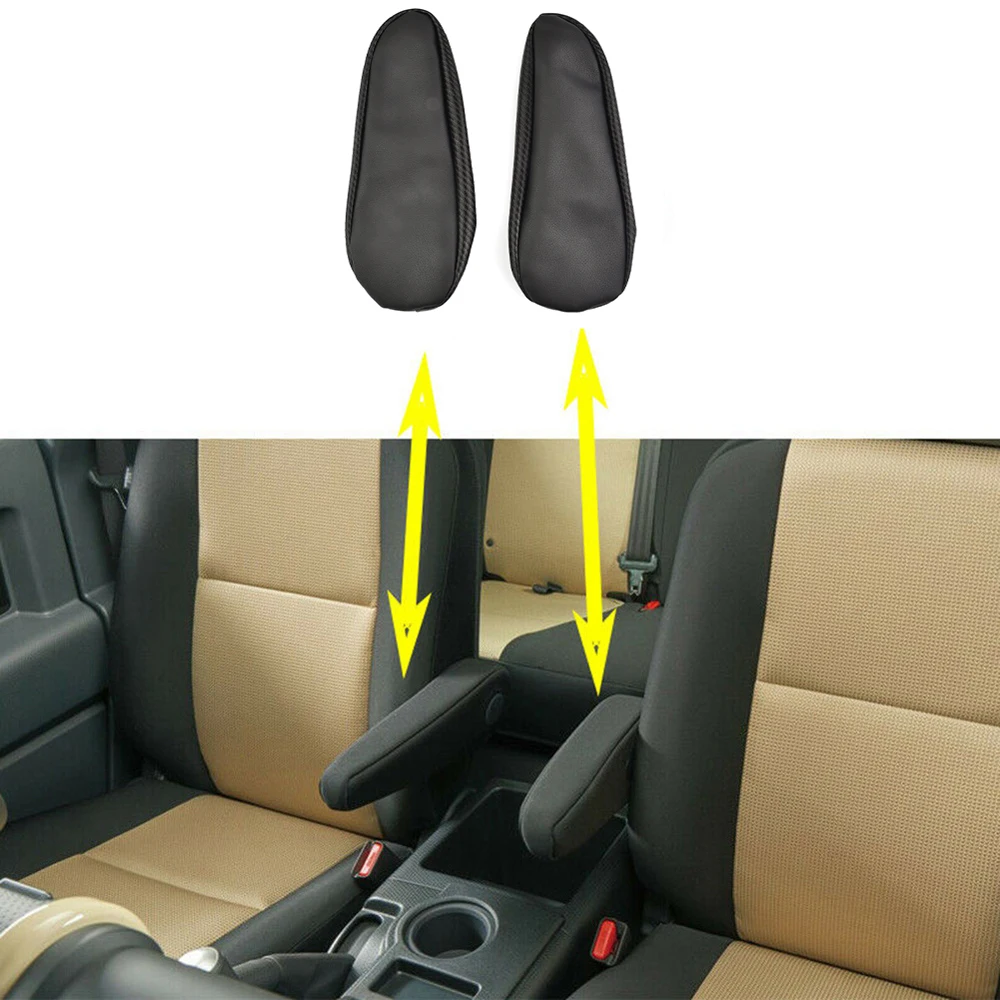 

Накладки на подлокотники консоли, кожаные накладки на подлокотники из углеродного волокна для Toyota FJ Cruiser 2007-2012, 2 шт.
