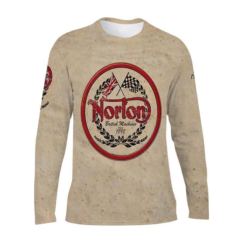 

Summer Men's 3d Printed Long Sleeve T-Shirt Men's Pullover Round Neck Top Harajuku Retro Breathable Streetwear Polyester Fabric