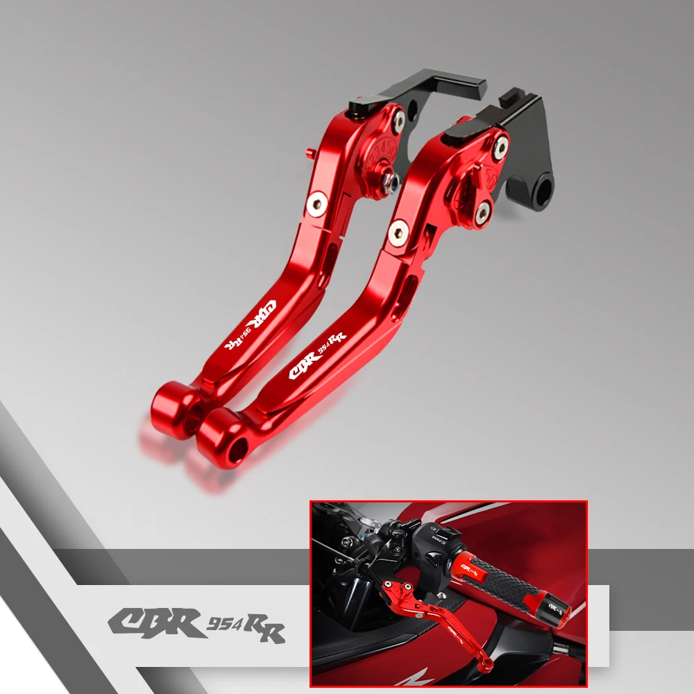 

FOR HONDA CBR954RR CBR 954 RR 2002 2003 Motorcycle Accessories CNC Adjustable Folding Extendable Brake Clutch Lever With logo