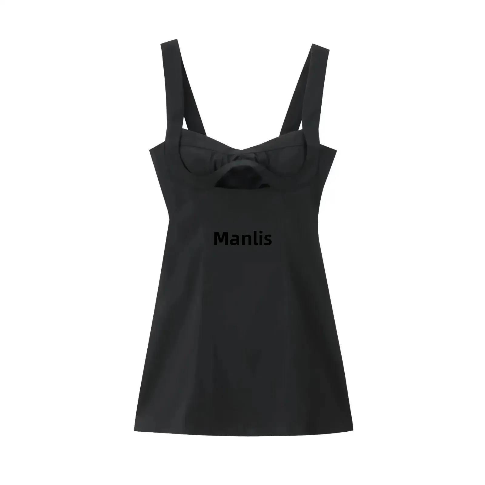 Элегантное женское платье 2024 летнее новое стильное облегающее с вырезом льняная