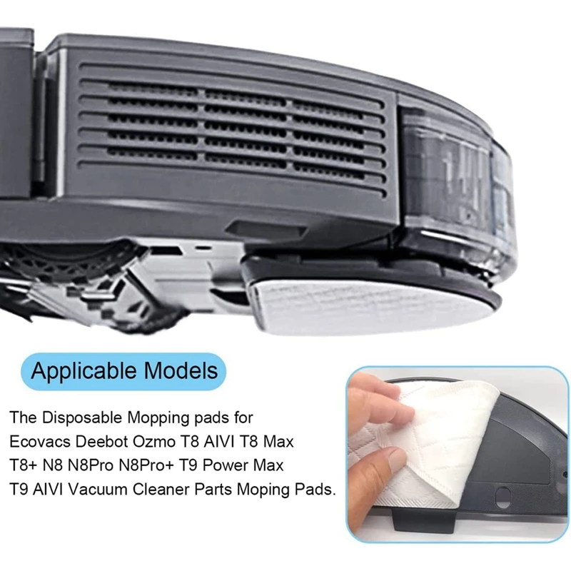 Одноразовые тканевые подушечки для швабры пылесоса Ecovacs Deebot Ozmo T8 AIVI Max T8+ N8 N8pro N8pro+