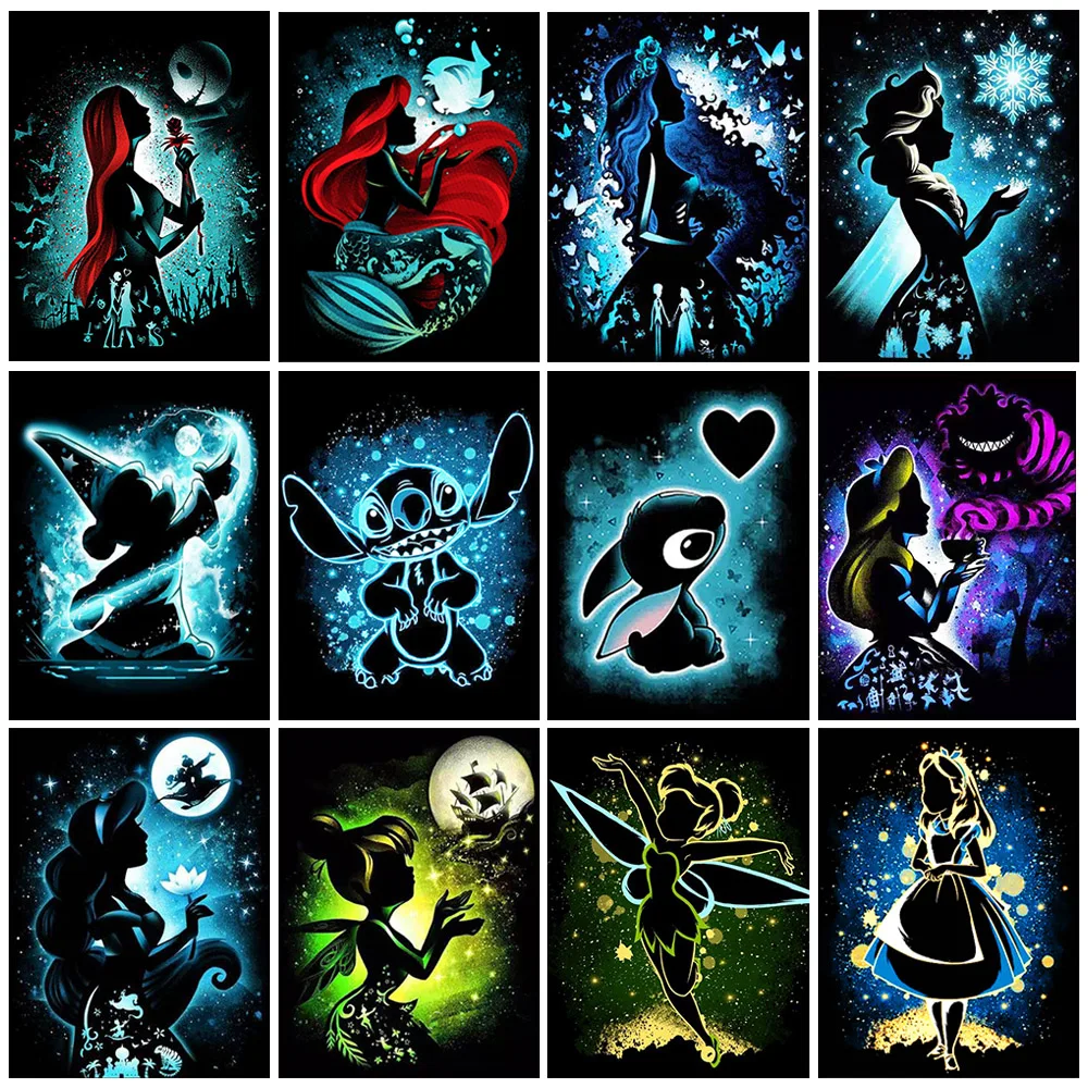 

Алмазная вышивка «Принцесса Диснея» 5D «сделай сам», круглая мозаичная вышивка, украшение для детской спальни, подарок ручной работы