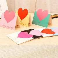 10pcbag mixed color love heart shape greeting card valentines day gift wedding invitations card romantic message thank you card