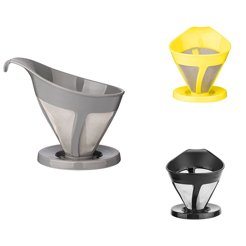 

Drip Coffee Filter Stainless Steel Coffee Strainer Fine-Grained Tea Funnel Drip-Type Without Filter Paper