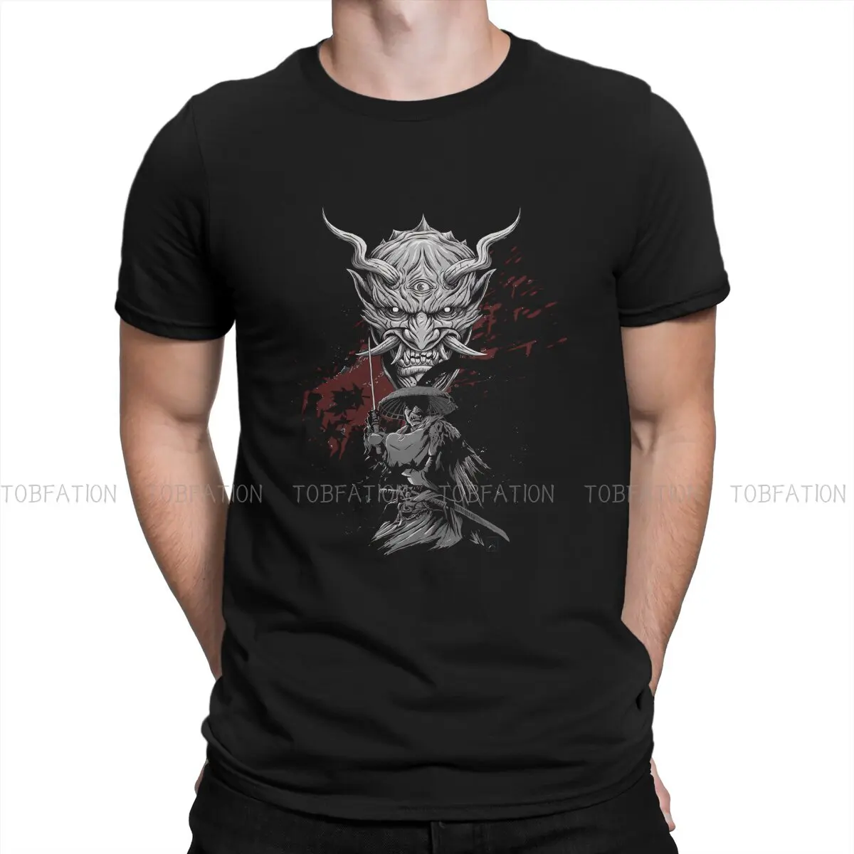 

The Samurai Classic Man's TShirt Ghost Spooky Lover Crewneck Tops 100% Cotton T Shirt Humor Top Quality Birthday Gifts