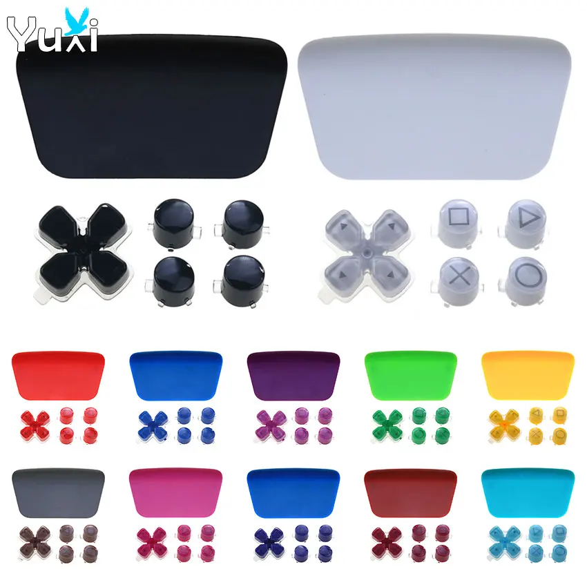 

YuXi Replacement Part For PS5 Controller Jelly Button ABXY D Pad Driection Key & Touchpad Touch Pad BDM-010