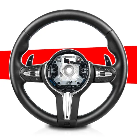 Кожаный руль для BMW F20 F30 F31 F32 F34 F10 F11 F06 F01 F02 X1 F48 X2 F39 X3 F25 X4 F26 X5 F15 X6 F16 Спортивное рулевое управление