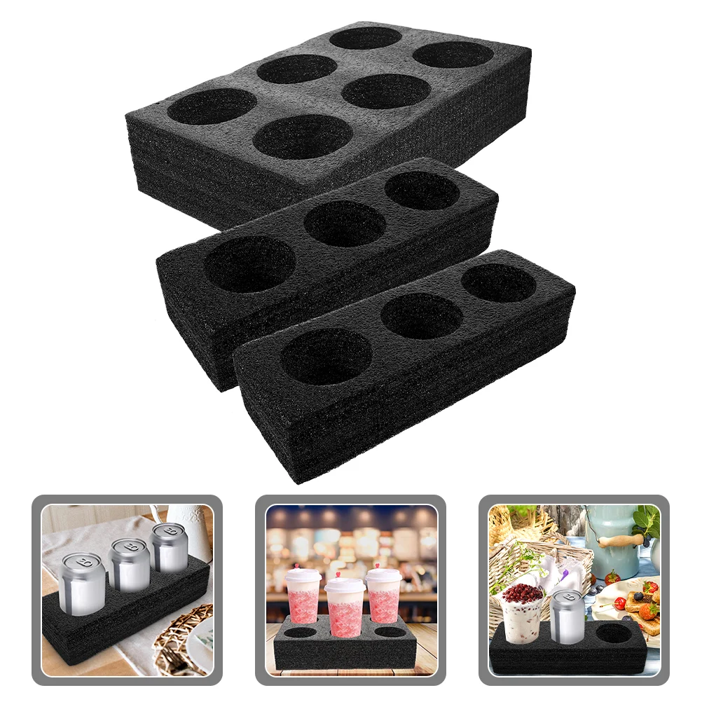 

3 Pcs Takeaway Cup Carrier Trays Carriers Drinks Coffee Holder Packing Pearl Cotton Takeout Beverage Stand