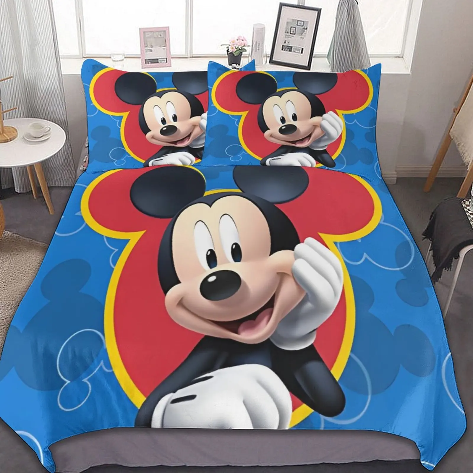 

Disney Mickey Minnie Mouse Bedding Set Quilt Duvet Cover Comforter Pillow Case Bedclothes Children Kid Boy Bed Bedroom Sets