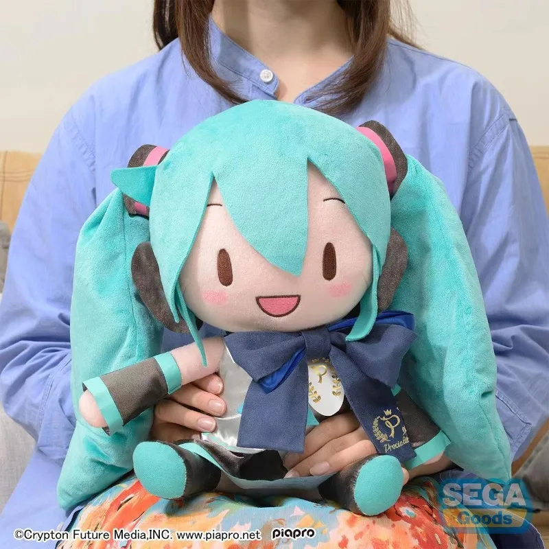 

Новинка плюшевая мультяшная сумка через плечо Kawaii Anime Hatsune Miku милая кукла девочка Плюшевый Рюкзак Студенческая сумка детский подарок на день рождения игрушка