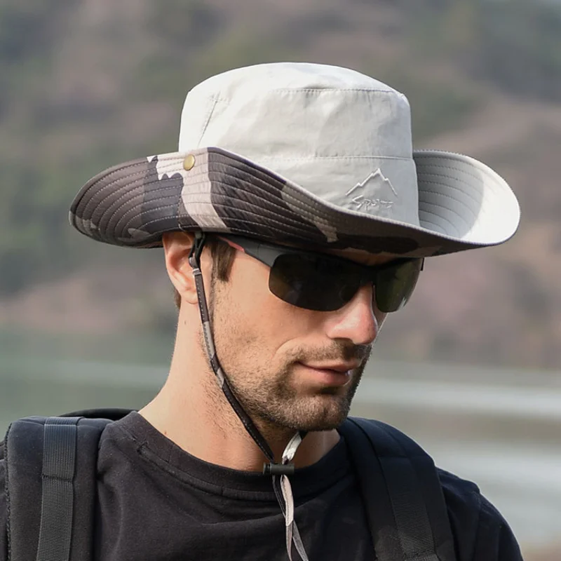 

Double-sided Fisherman Hat Male Summer Outdoor Breathable Waterproof Panama for Women Fishing Hiking Anti UV Bucket Caps