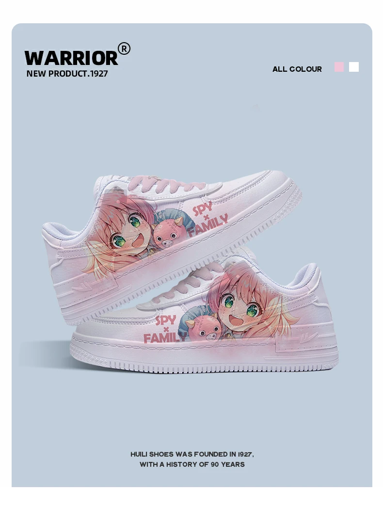 Женские кроссовки с вулканизированной подошвой в стиле аниме