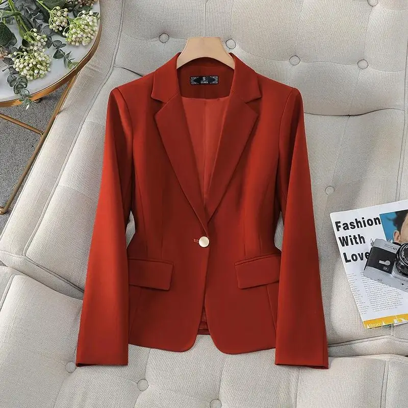 Корейские модные пиджаки на одной пуговице Mujer женское пальто куртка осенняя