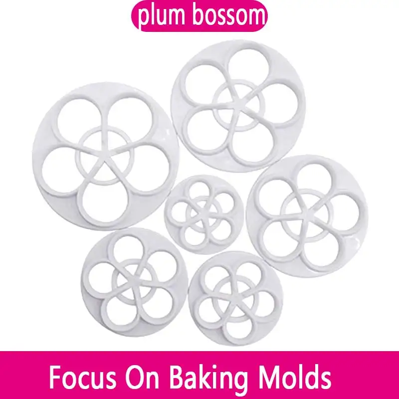 

6Pcs Rose Flower Sugarcraft Chocolates Cookie Cutter Mold Fondant Cake Decorating Biscuit Stamp Gum Paste Kitchen Baking Tools