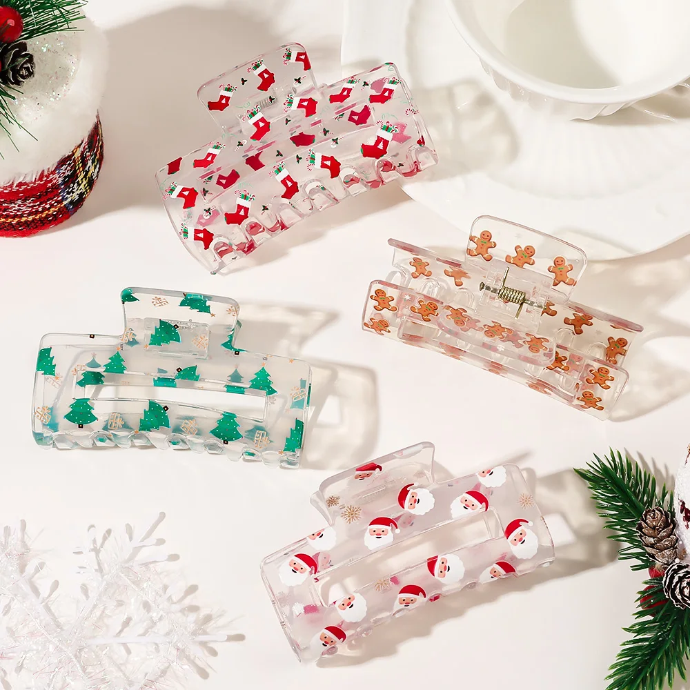 Женская заколка для волос с квадратным крабом