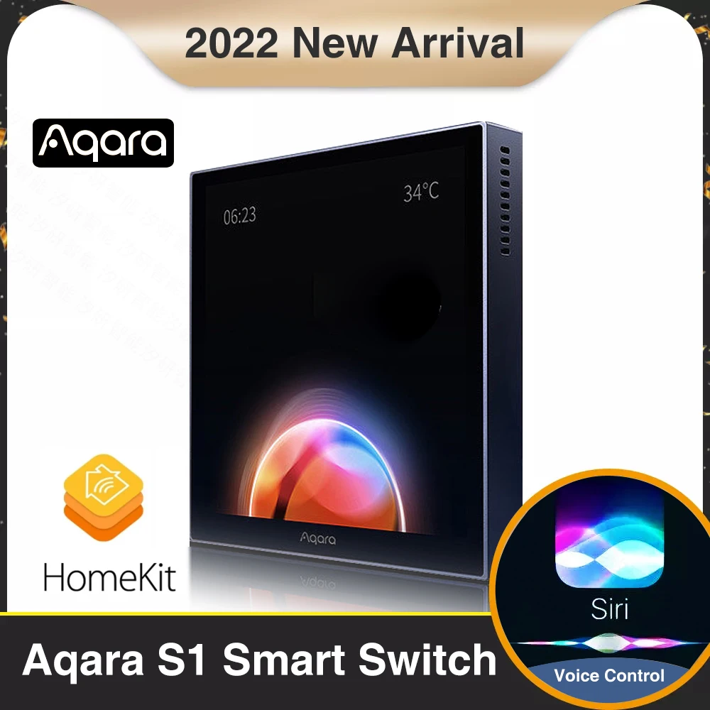 

Aqara Scene Panel Switch S1 Work with Apple Homekit Zigbee 3.0 3.95"Smart Touch Screen AI Gesture Recognition Siri Voice Control