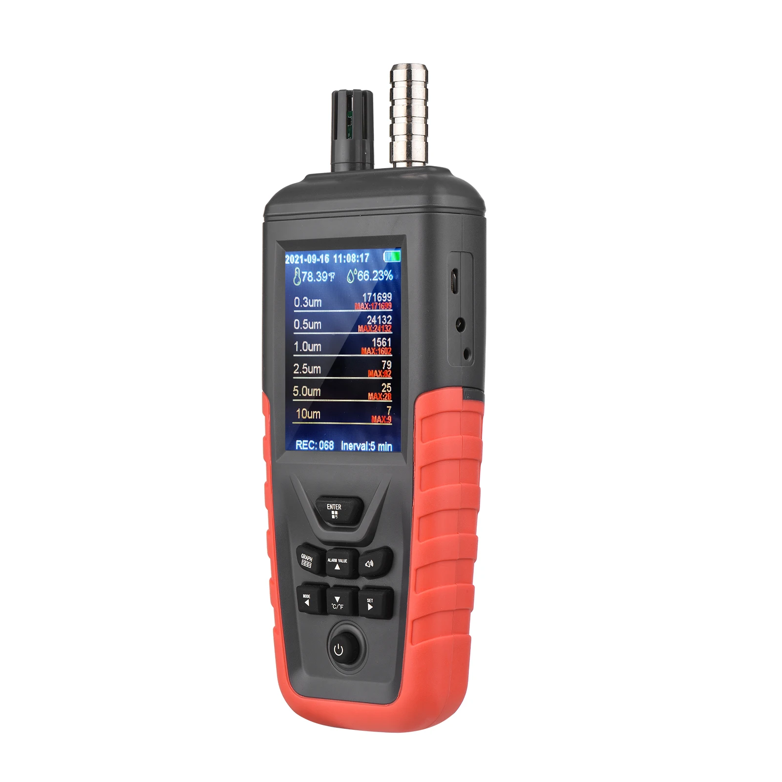 

Dust Particle Counter portable pm10 pm2.5 sensor six channels ex-dust monitor with extension clean room 6
